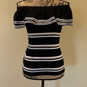 White House Black Market Off-Shoulder Ruffle Top